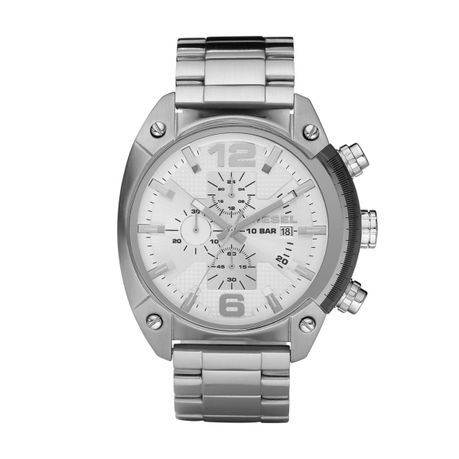 Diesel Men S Overflow Silver Round Stainless Steel Watch Dz4203 Buy Online In South Africa Takealot Com