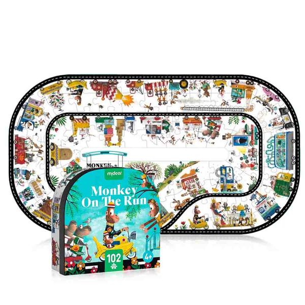 Mideer Monkey on the Run Puzzle Box: 102 Pieces