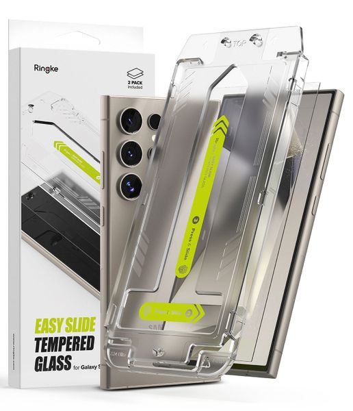 Easy Slide Tempered Glass (2 Pack) Screen Protector for Galaxy S24 Ultra