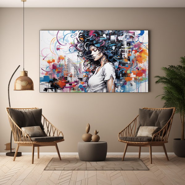 Canvas Wall Art - Urban Dreamer Lady - BK0179