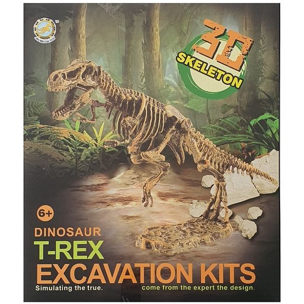 T-Rex Dinosaur Skeleton 3D Dino Fossil Bones Excavation Science Kit