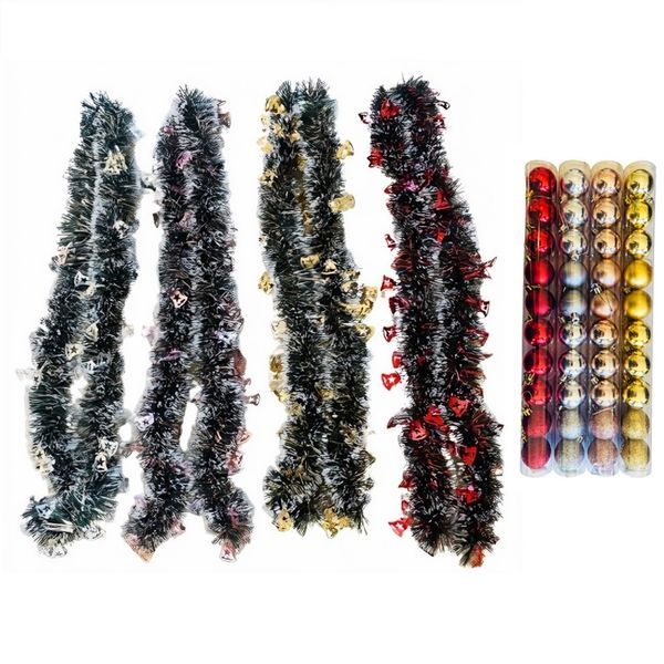 Christmas Decoration Set, Tinsel &amp; Baubles