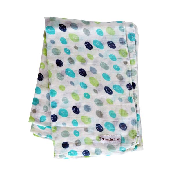 Snuggletime Bamboo Muslin Receiver - Polka Dots
