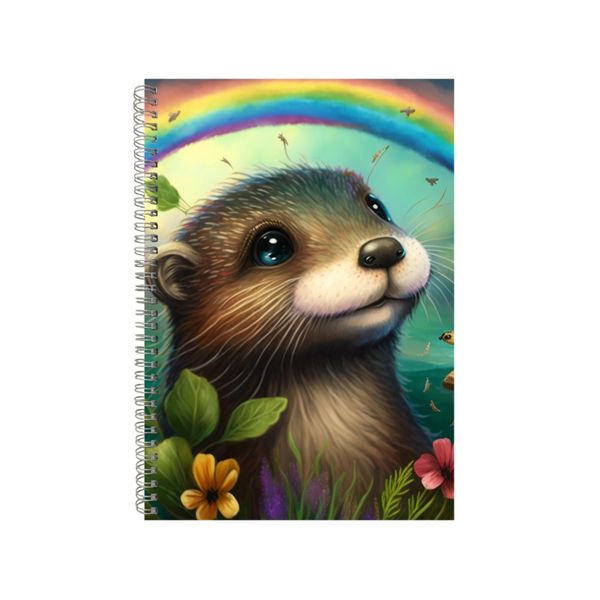Baby Otter Whimsical Art Notebook Animal Gift Idea Notepad Pad 81