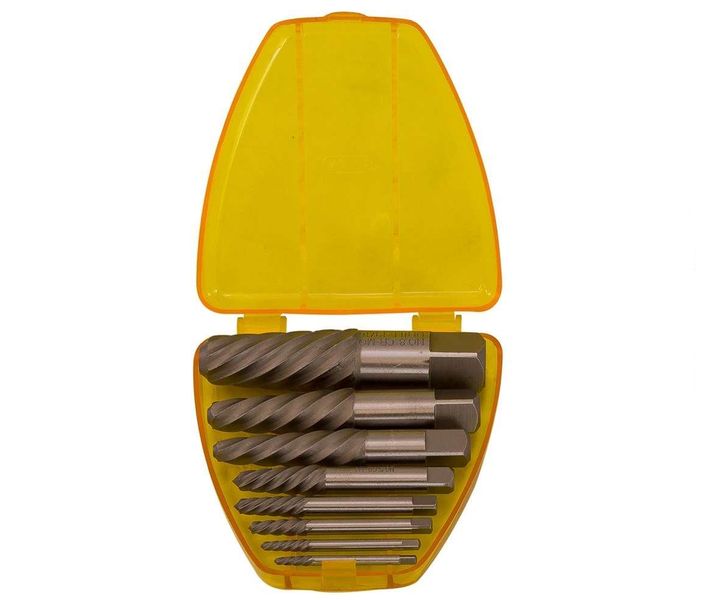 Force - 8 Piece Screw Extractor Set 5/64" To 13/16" Coarse Thread