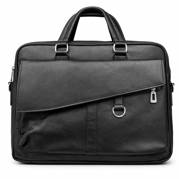 Men's PU Leather Laptop Briefcase with Shoulder Strap