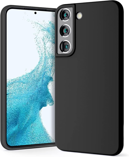 Silicone Cover Compatible with Samsung Galaxy S22 5G - Minimalist Case with Raised Edge