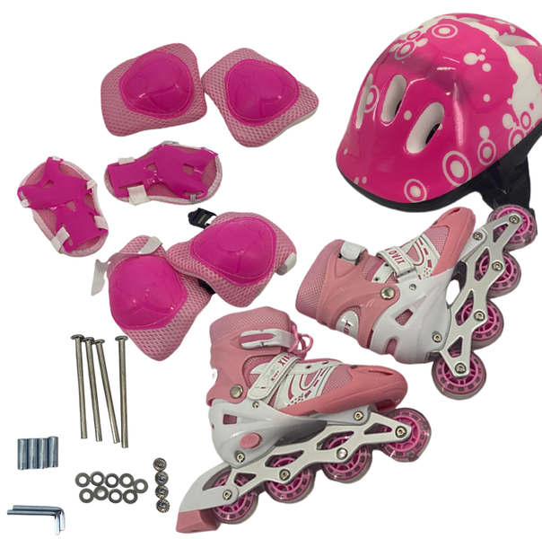 Inline Speed Roller Skates with 6PCS Protective Gear And Helmet