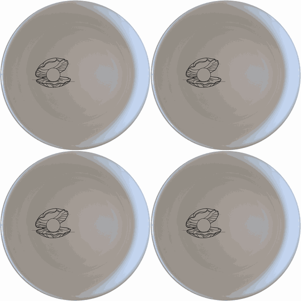 Delicate Pearl Oyster Bowl Set of 4 - Range 4