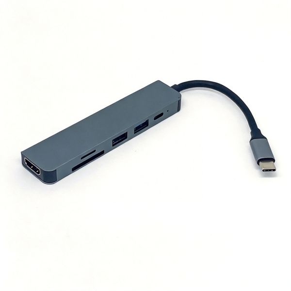 6 IN 1USB C Hub with 4K HDMI, USB 3.0 and PD Charging