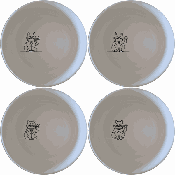 Chinese Fortune Cat Bowl Set of 4 - Range 1