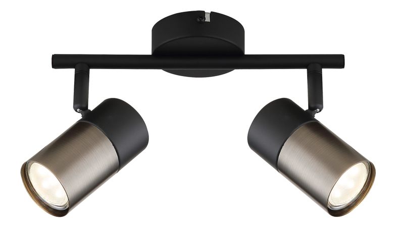 Bright Star 2-Light Adjustable Spotlight - Bold Look, Modern Edge - S422/2