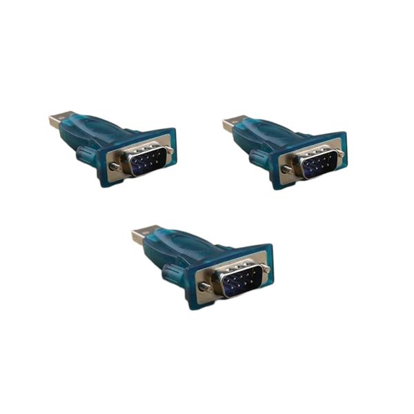 Set of 3 - USB 2.0 to RS232 Converter Adapter for Serial Communication