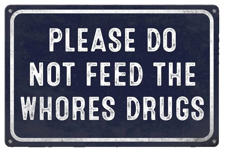8x12" Funny Metal Tin Sign, College Dorm Bar Bathroom Garage Decor
