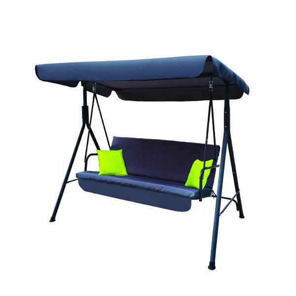 Seagull Garden 3 Seater Metal Swing Chair with Canopy