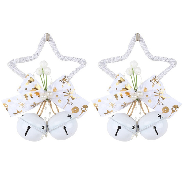 Christmas Festival Five-Pointed Star Metal Bell White