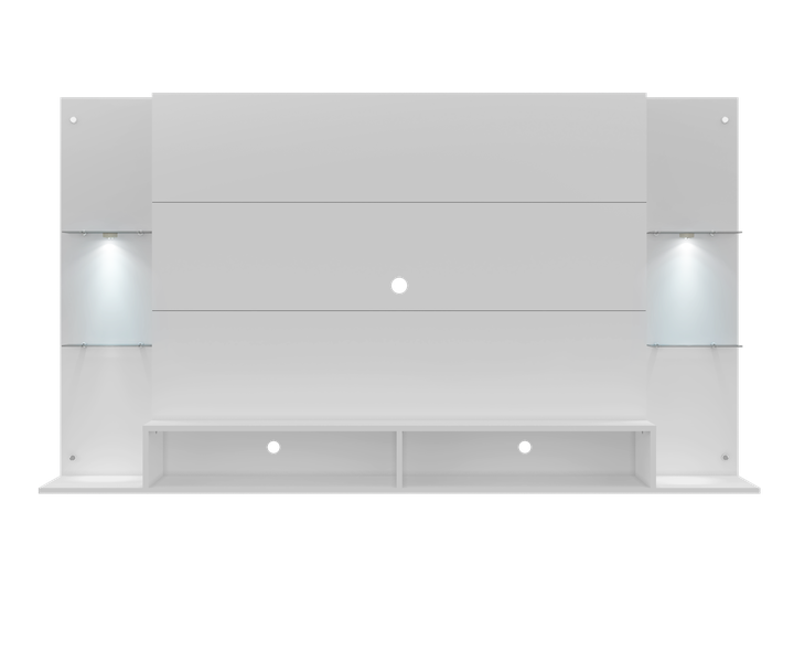 Modern Wall-Mounted TV Unit with Shelves and Storage