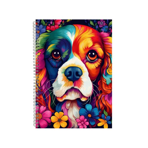 Dog Cavalier King Charles Neon Notebook Gift Idea A4 Notepad Pad 74