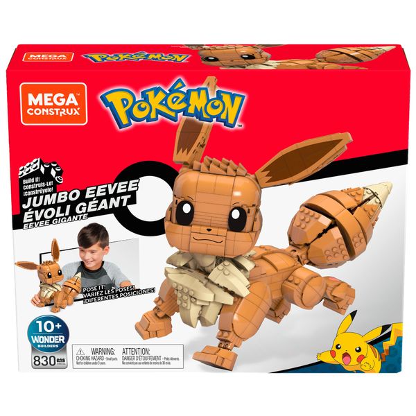 Mega Construx Pokémon Jumbo Eevee Construction Set with Figures