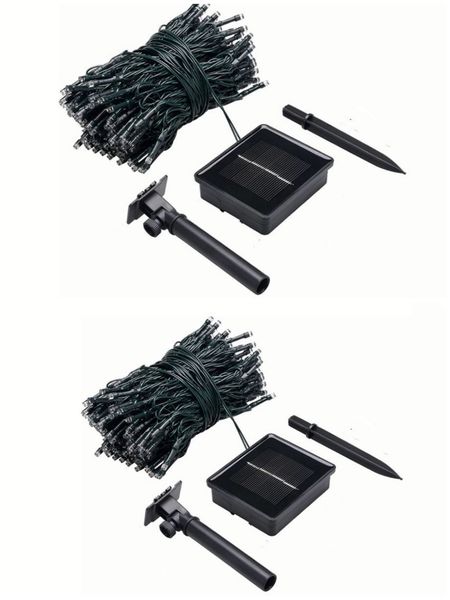 Solar Powered Decorative LED Fairy Lights Multicolor 100 Bulbs 2Pcs