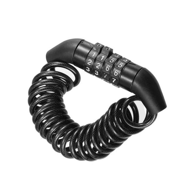 Retractable 4 Digit Combination Cable Lock for Bike, Helmet &amp; Luggage