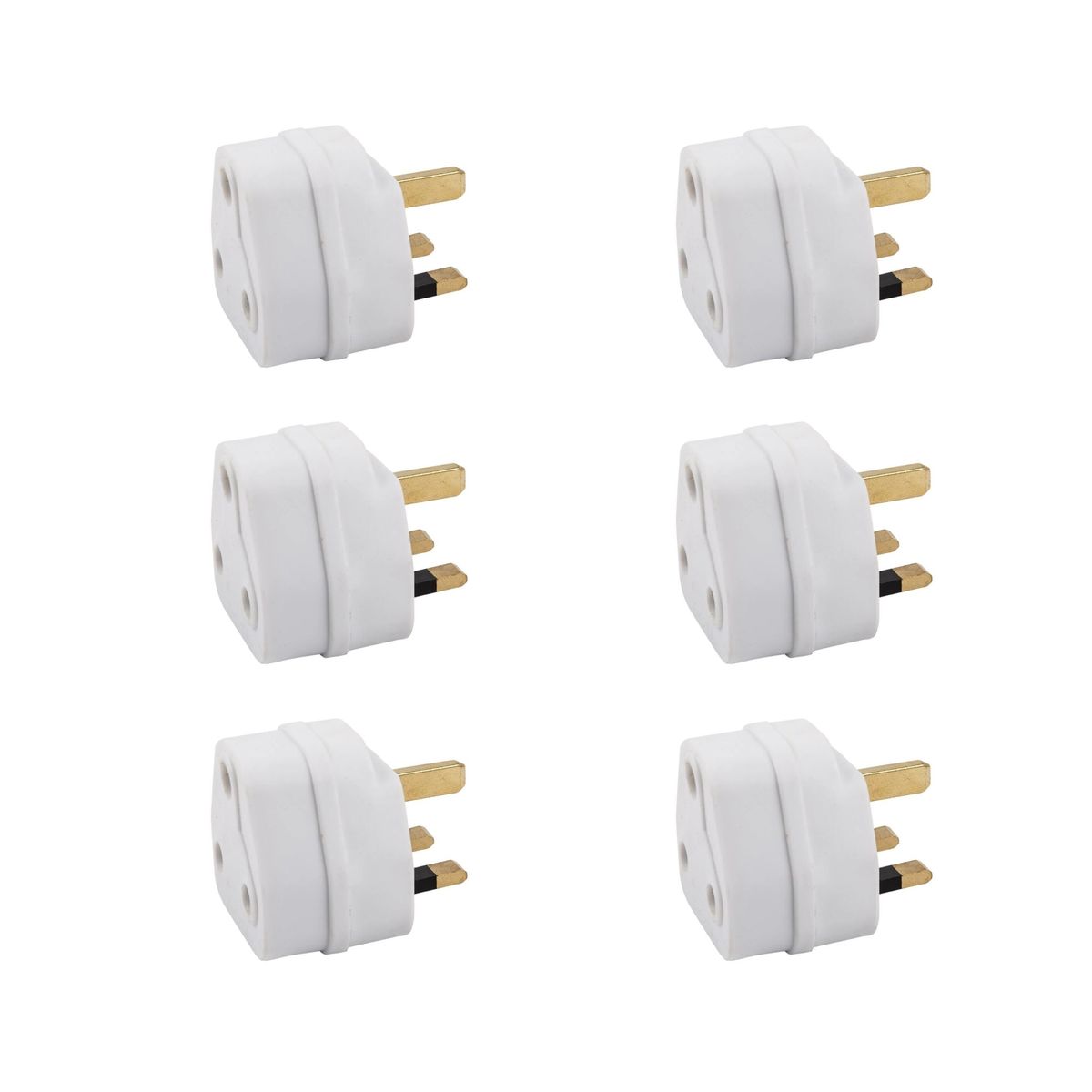 6 Pack: SA To UK Travel Plug Adapter 13A