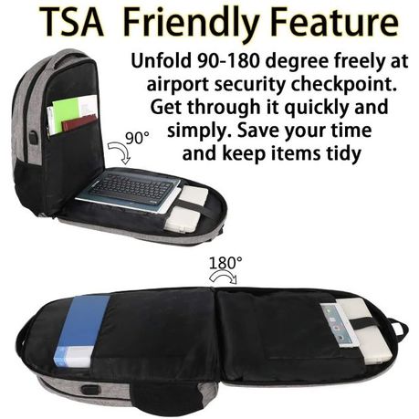 MATEIN Travel Laptop Bag with USB Charging Port Grey Shop - Main Image