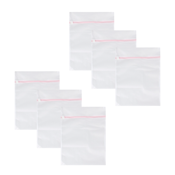 Set of 6 Mesh Laundry Washing Bags - 30 x 40cm
