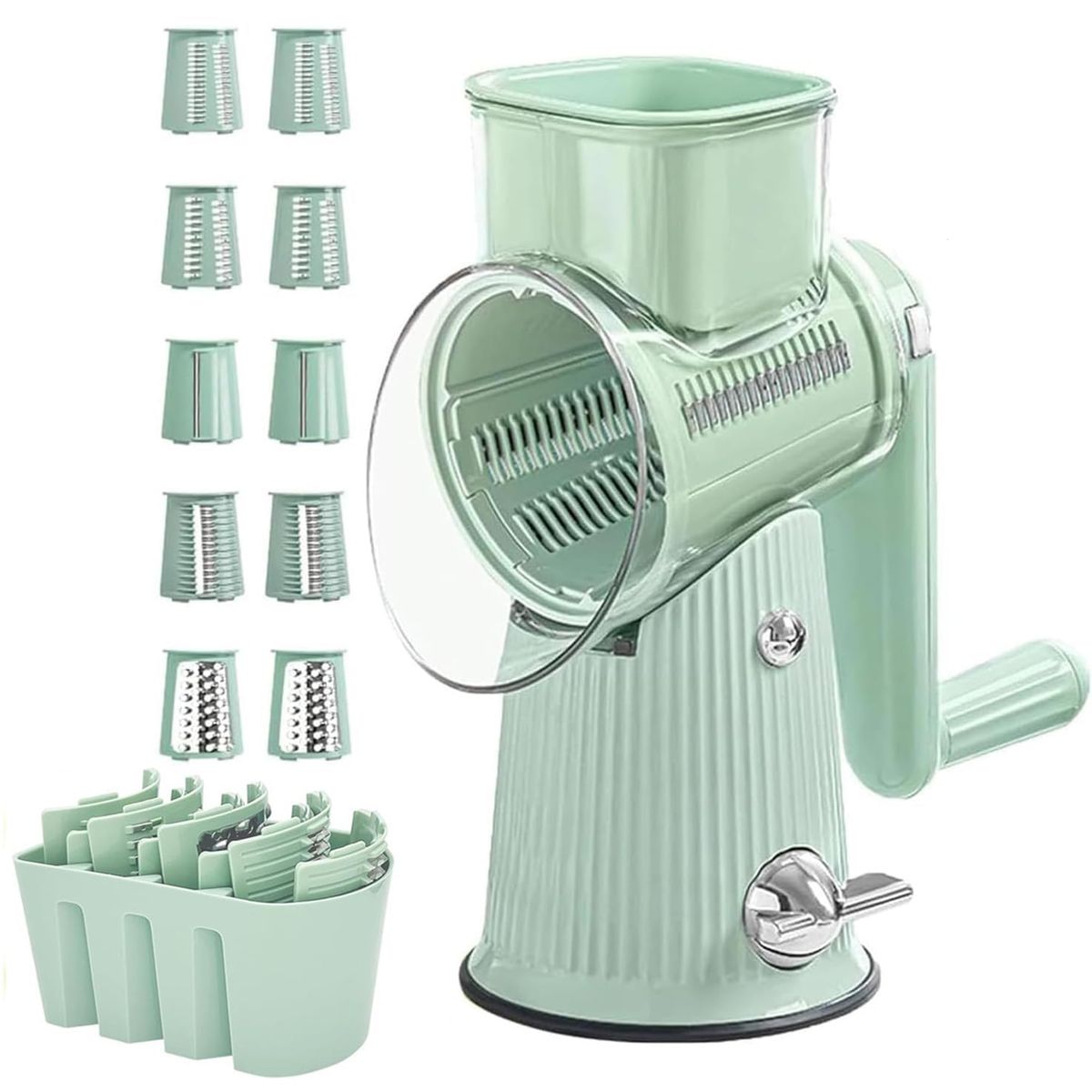 Rotary Grater Vegetable Slicer with Handle Manual Chopper Cutter Slicer