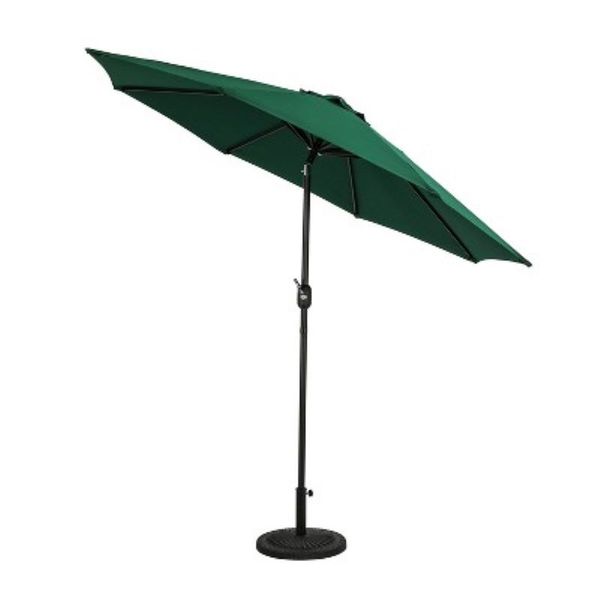 Perfect Outdoors Garden Patio Portable And Repositioning Umbrella (Green)