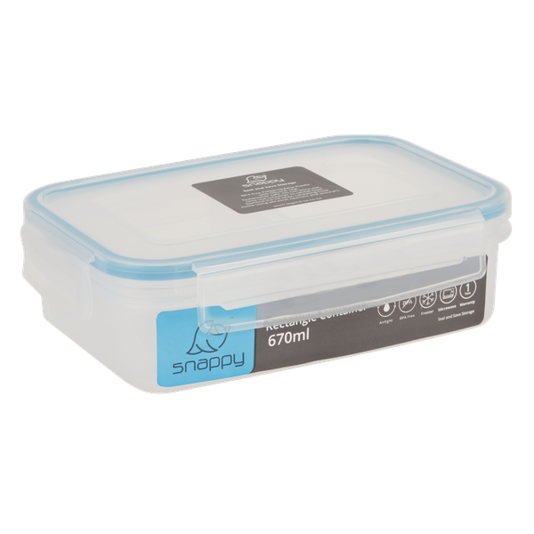Snappy - Rectangular Food Storage Container - 670ml