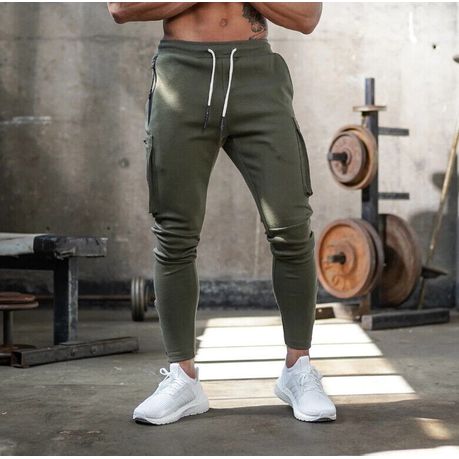 Joggers For Men - APEY Athletic Pocket Joggers Running Pants - Army Green, Shop Today. Get it Tomorrow!