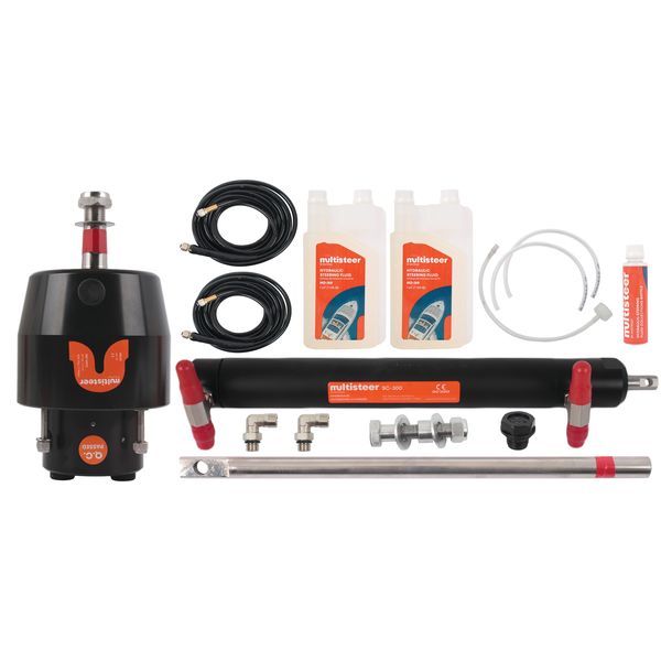 MultiFlex Side Mount Hydraulic Steering Kit for Motors up to 300 HP