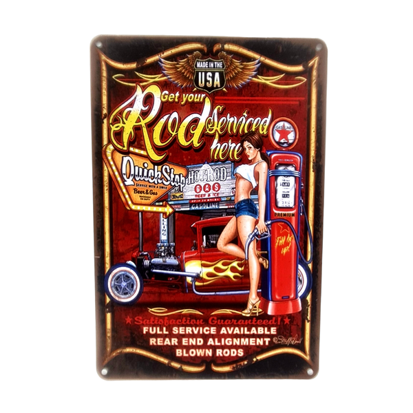 Tin Sign - Get Your Rod Serviced