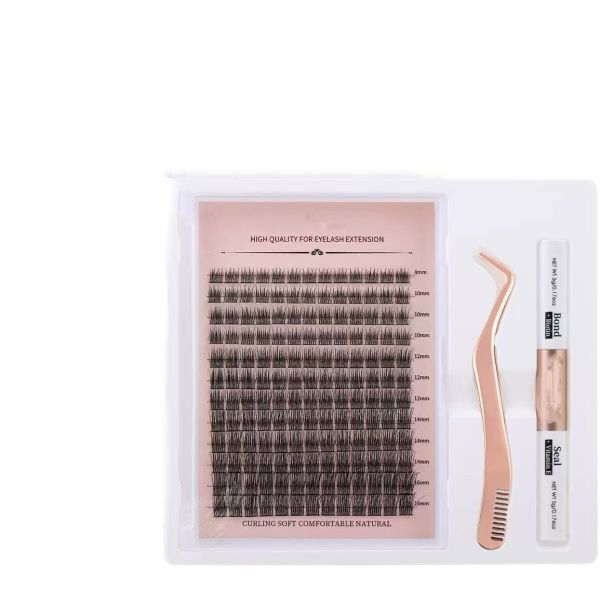 156Pcs Eyelash Clusters Natural DIY Eyelash Extension Kit 8-16mm