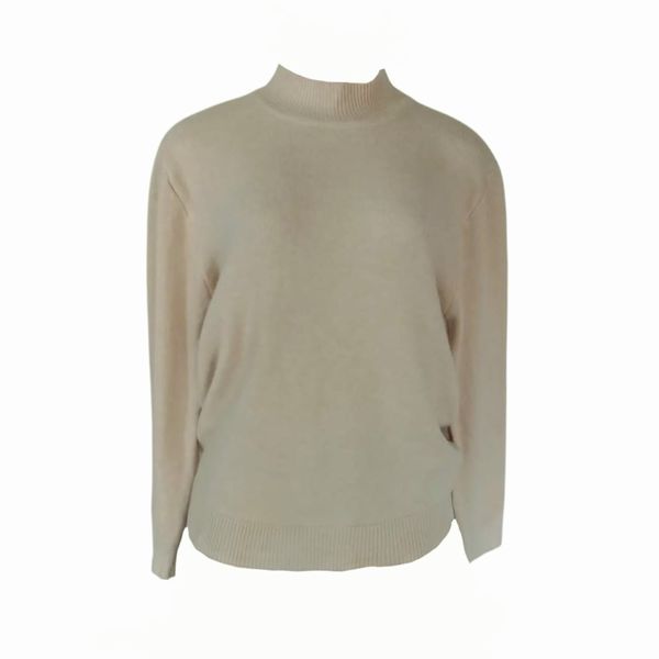 Ladies Round Neck Cream Jersey