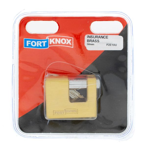 FORT KNOX Insurance Padlock Brass 50mm Q:1 P2E10U