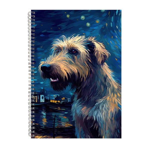 IRISH WOLFHOUND Starry Night Notebook Animal Gift Idea Notepad Pad 113
