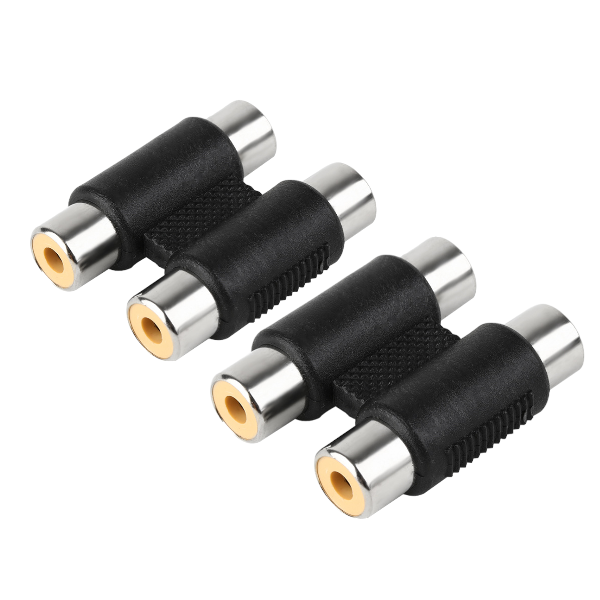 2 RCA (F) to 2 RCA (F) Adapter - 4-Pack