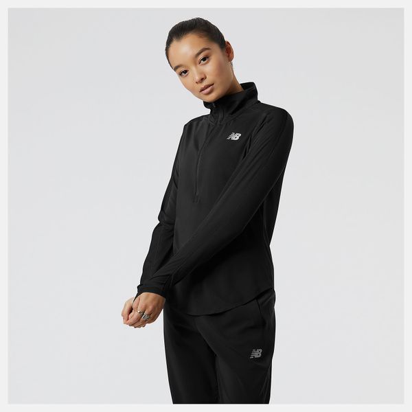 New Balance Women's Accelerate QTR Zip QTR Zip - Black
