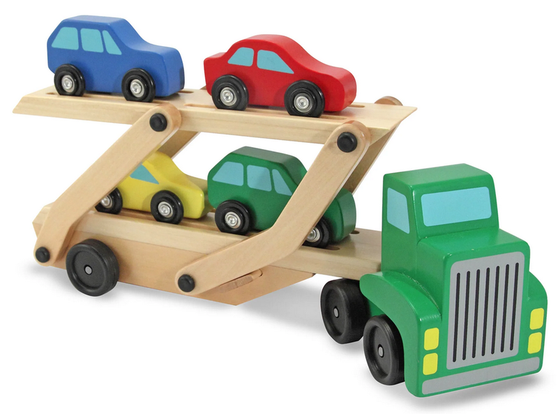 Melissa &amp; Dough Wooden Car Carrier Play Set (4 Piece)