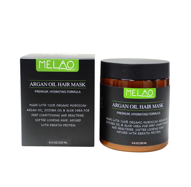 MELAO Moroccan Argon Oil Hair Mask 250g - Volumize, Nourishes, & Softens