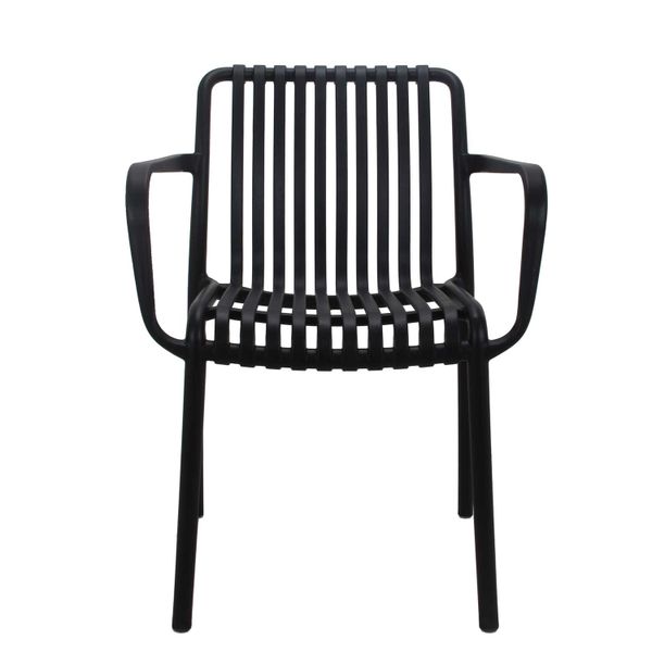 Ibiza Chair With Arms - Black