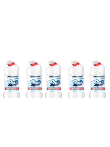 White And Shine Domestos Thick Bleach 5x750ml