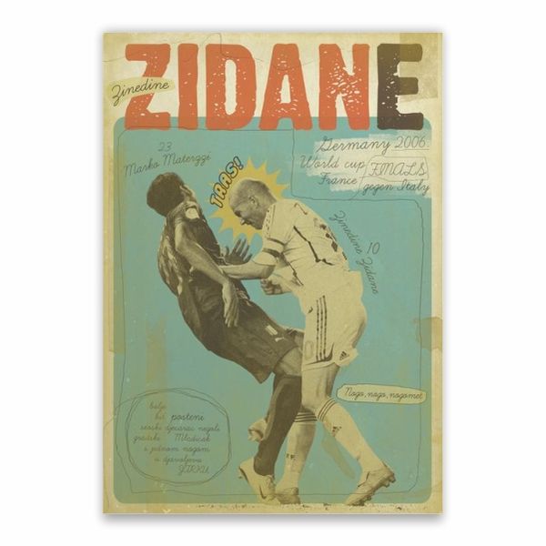 Zidane Head-Butt Poster - A1