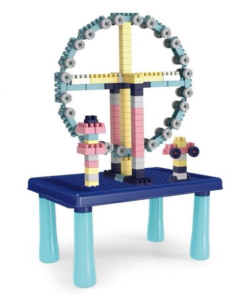 188 Piece Educational Building Blocks Set with Table for Kids