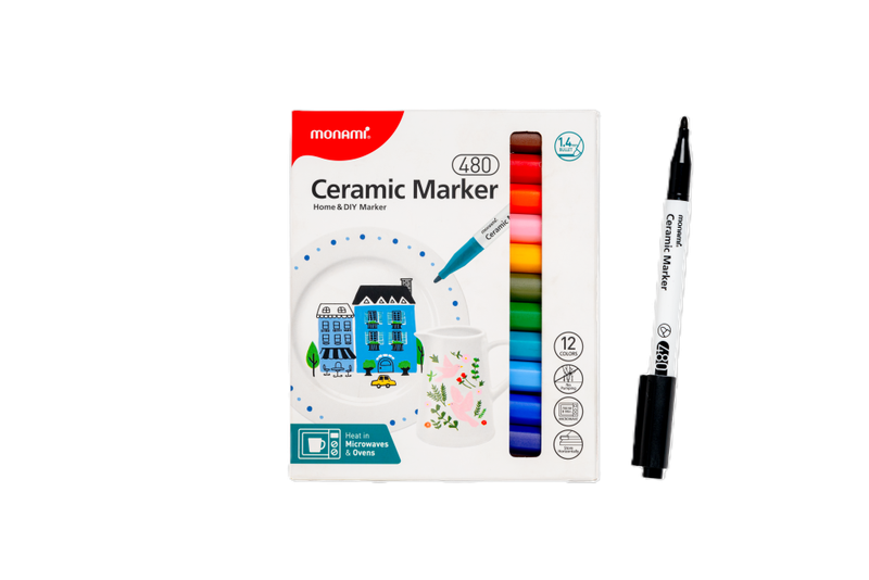 MONAMI Ceramic Marker 480 - Bullet 104mm Assorted 12's