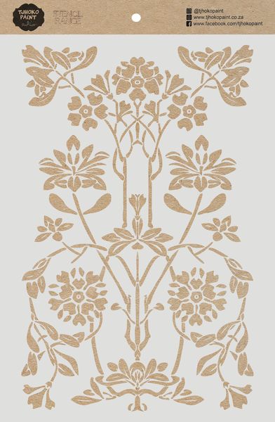 Tjhoko Paint Stencil - A3 - Vintage Floral Trellis