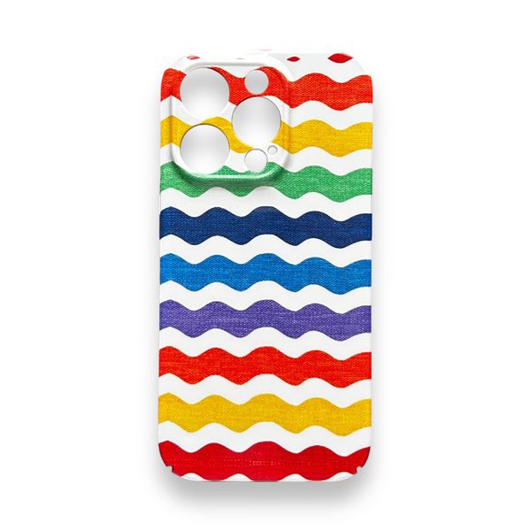 Rainbow Wave Print Hard Phone Case For iPhone 13 Pro Max