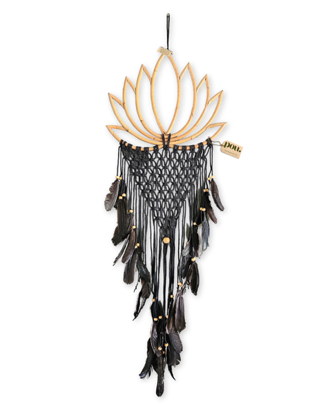 Bali Handmade Macrame Bamboo Lotus Wall Art